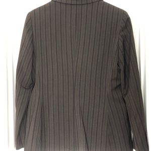 4/$25 Sale Brown black striped blazer lined sz 12